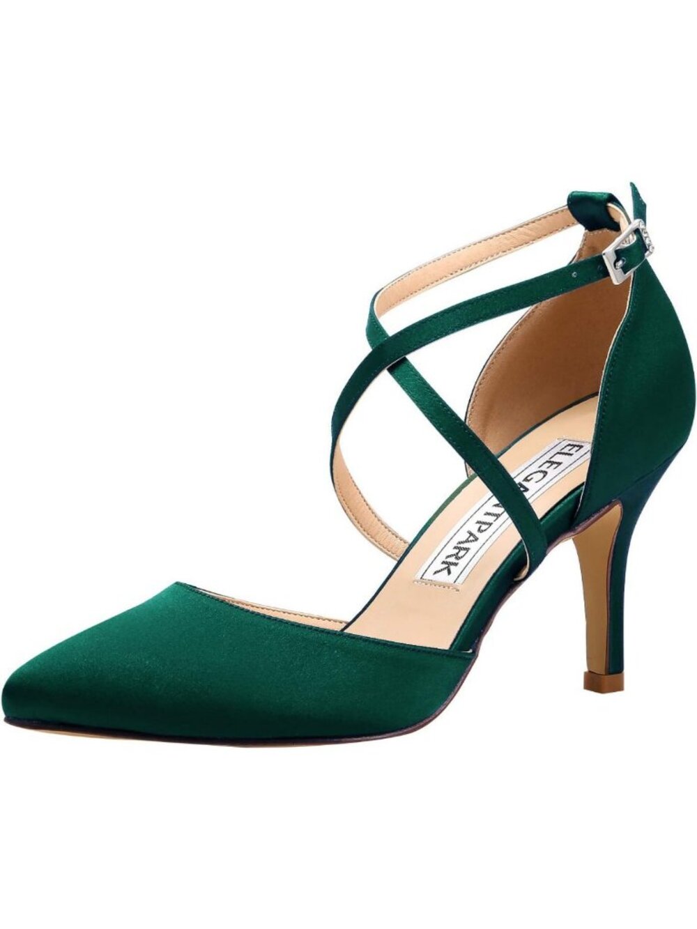 Elegant Pointed Toe Satin Strappy Heels for Women - Wedding & Dress Shoes